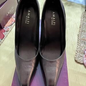 Rangoni Black Leather Heels